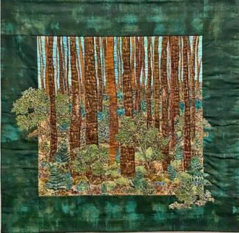 Snohomish – Quilted Textile Collage Art by Mary Gorfine - Mary Gorfine