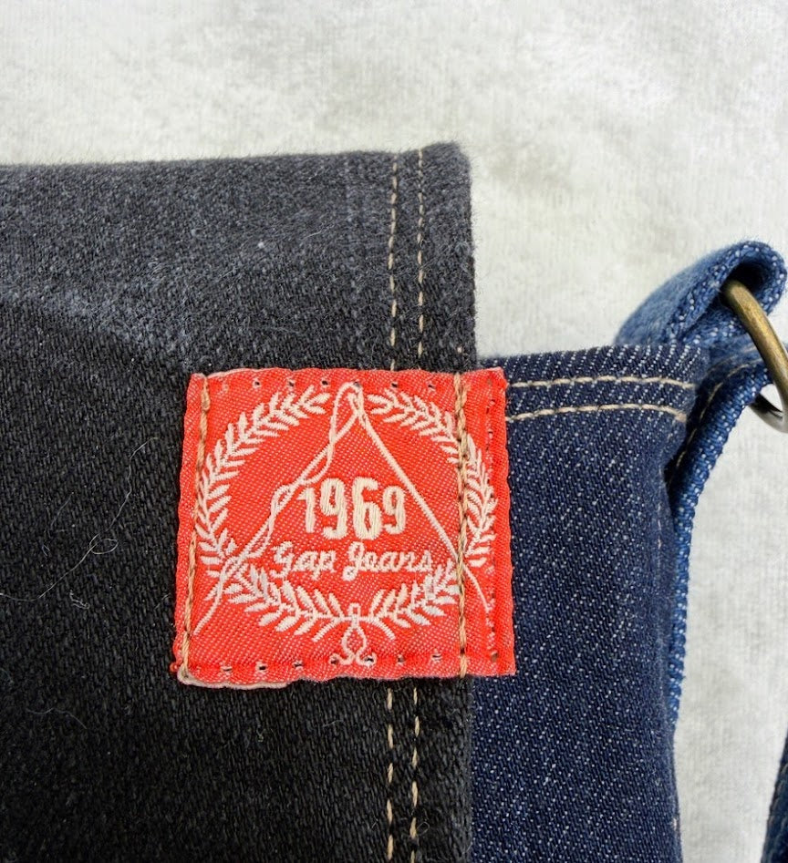 LM 300C __ Denim Floral Flap Crossbody Bag